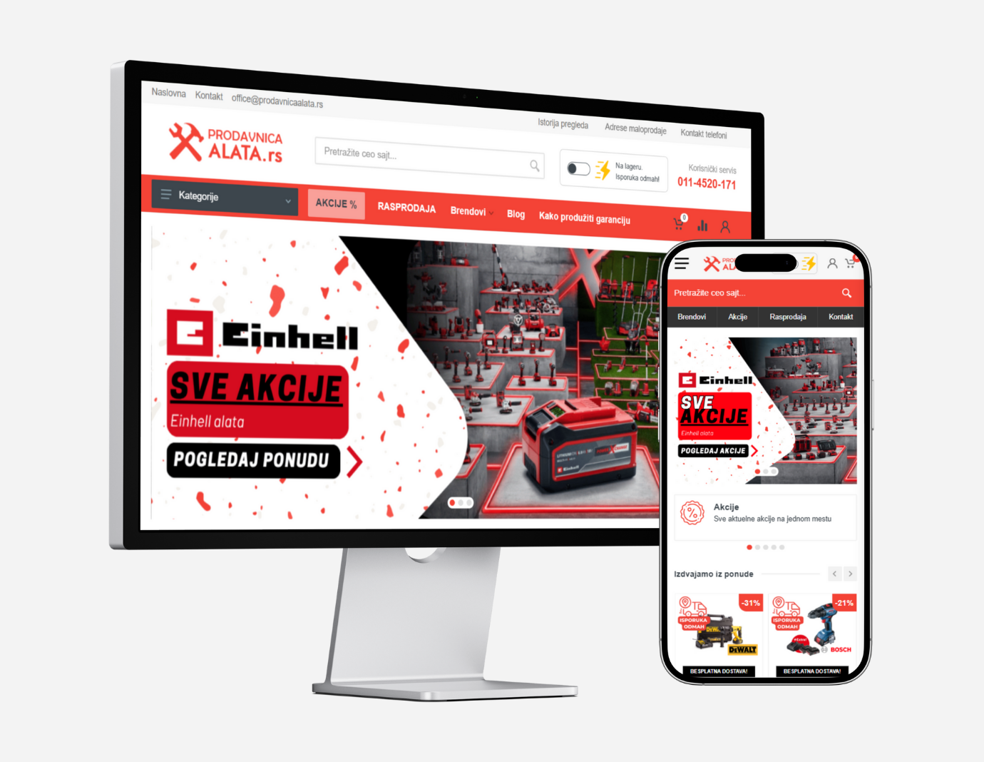 Prodavnica Alata - CMS sa loyalty programom